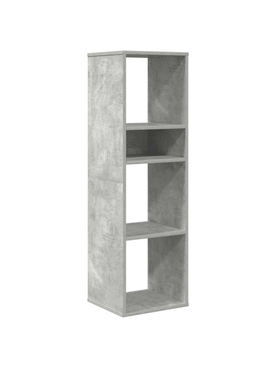 Kirjahylly betoninharmaa 34x31x112 cm lastulevy
