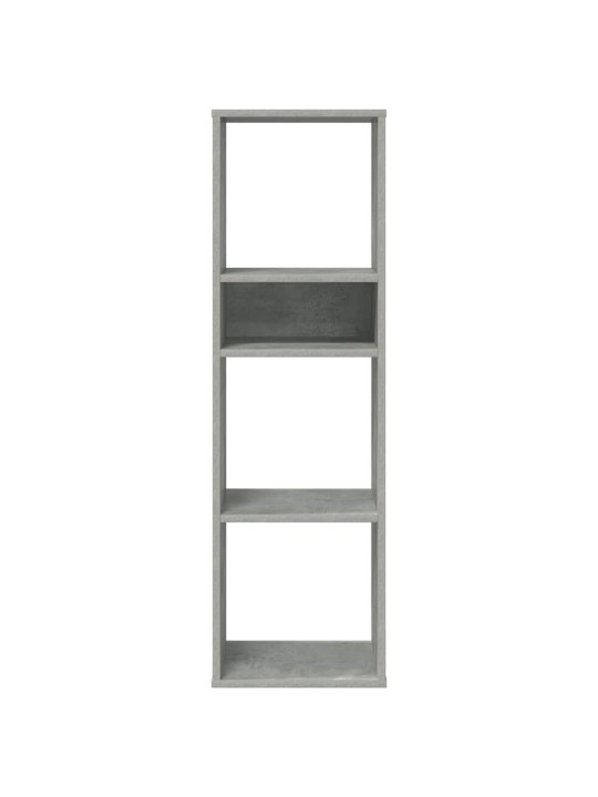 Kirjahylly betoninharmaa 34x31x112 cm lastulevy