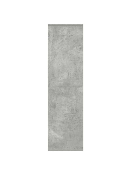Kirjahylly betoninharmaa 34x31x112 cm lastulevy