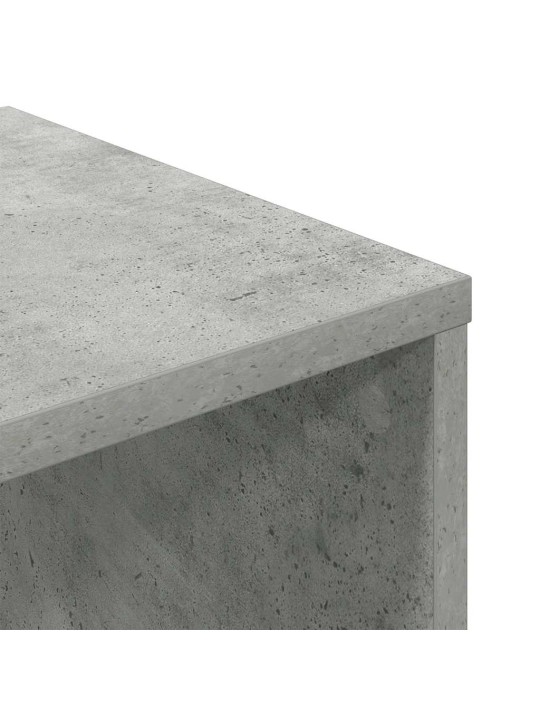 Kirjahylly betoninharmaa 34x31x112 cm lastulevy