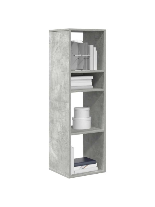 Kirjahylly betoninharmaa 34x31x112 cm lastulevy
