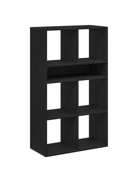 Kirjahylly musta 66x31x112 cm lastulevy