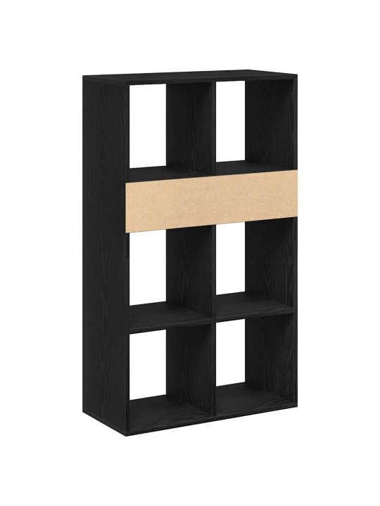 Kirjahylly musta 66x31x112 cm lastulevy