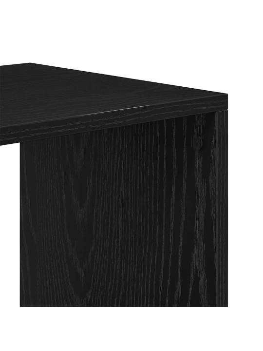 Kirjahylly musta 66x31x112 cm lastulevy