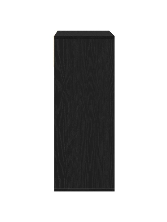 Kirjahylly musta 66x31x80 cm lastulevy