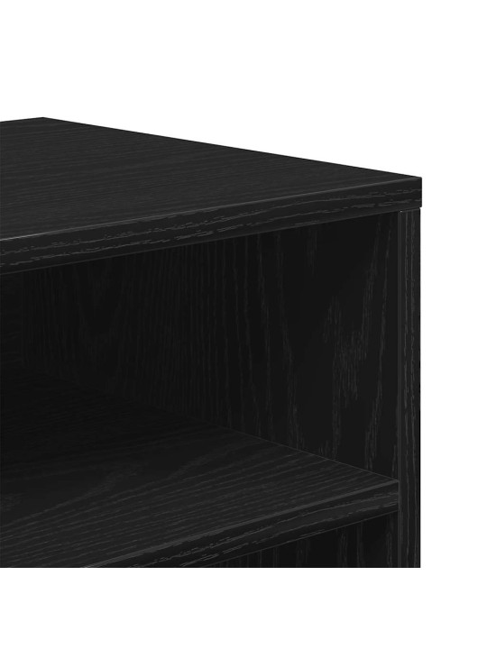 Kirjahylly musta 66x31x80 cm lastulevy