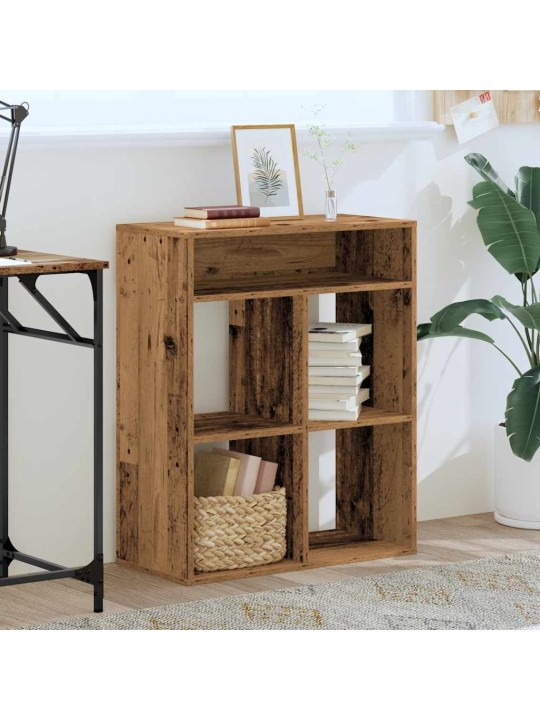 Kirjahylly vanha puu 66x31x80 cm tekninen puu