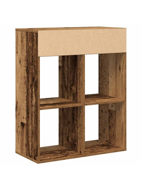 Kirjahylly vanha puu 66x31x80 cm tekninen puu
