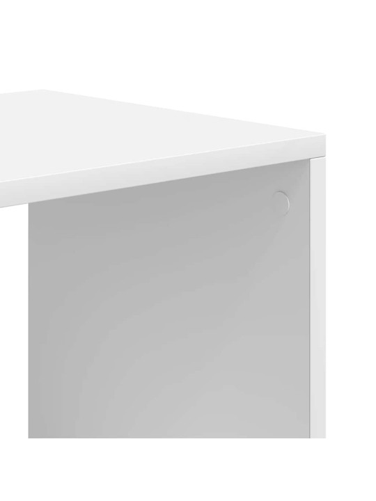 Kirjahylly valkoinen 66x31x112 cm lastulevy