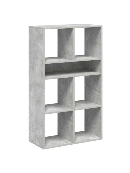 Kirjahylly betoninharmaa 66x31x112 cm lastulevy