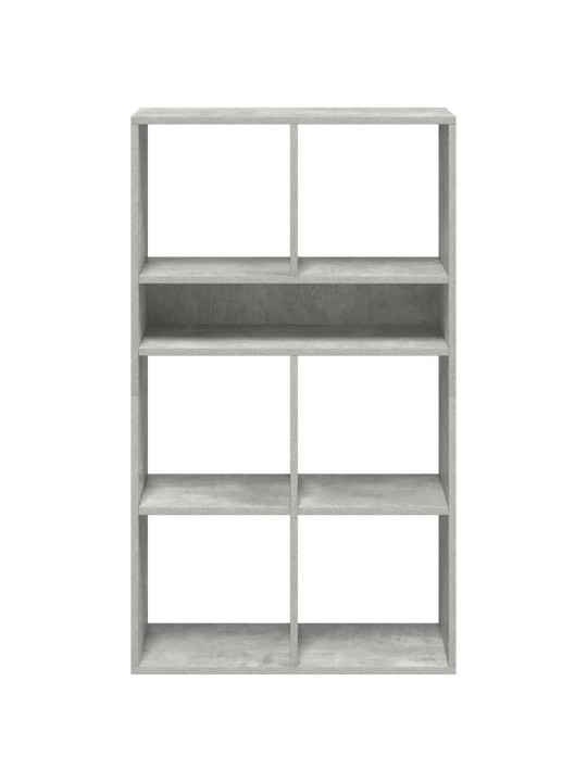 Kirjahylly betoninharmaa 66x31x112 cm lastulevy