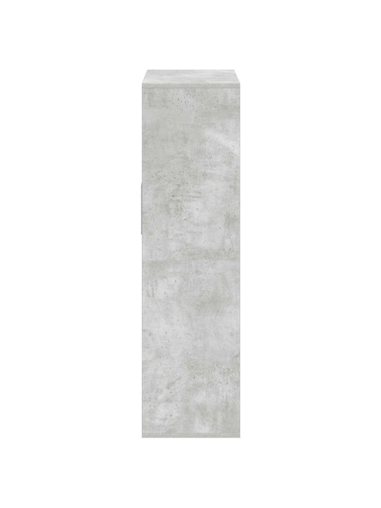 Kirjahylly betoninharmaa 66x31x112 cm lastulevy