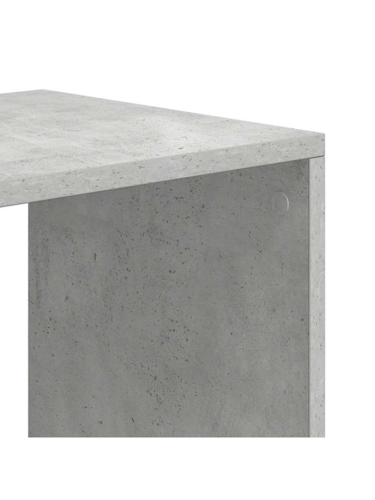 Kirjahylly betoninharmaa 66x31x112 cm lastulevy