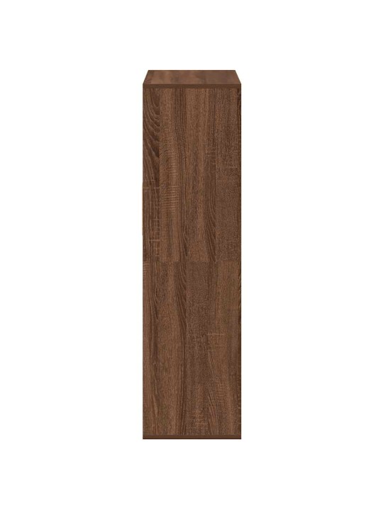 Kirjahylly ruskea tammi 66x31x112 cm tekninen puu