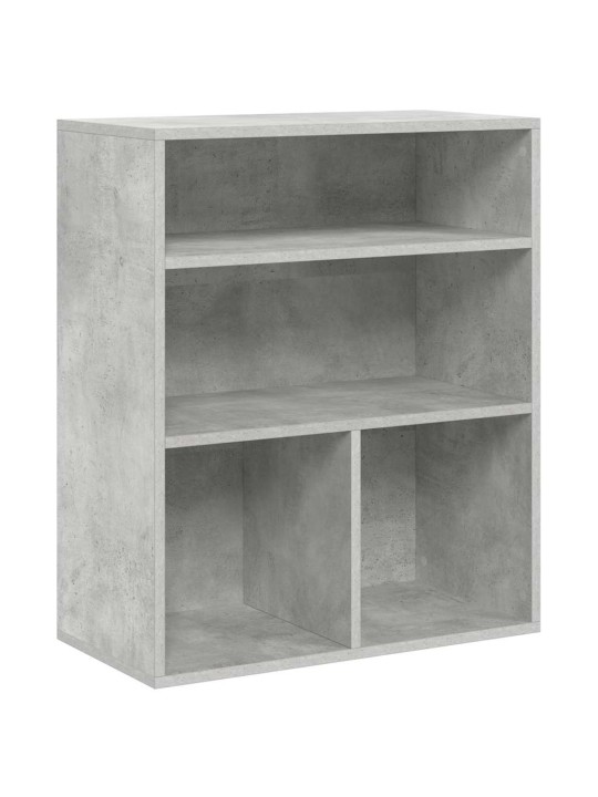 Kirjahylly betoninharmaa 60x30x71,5 cm lastulevy