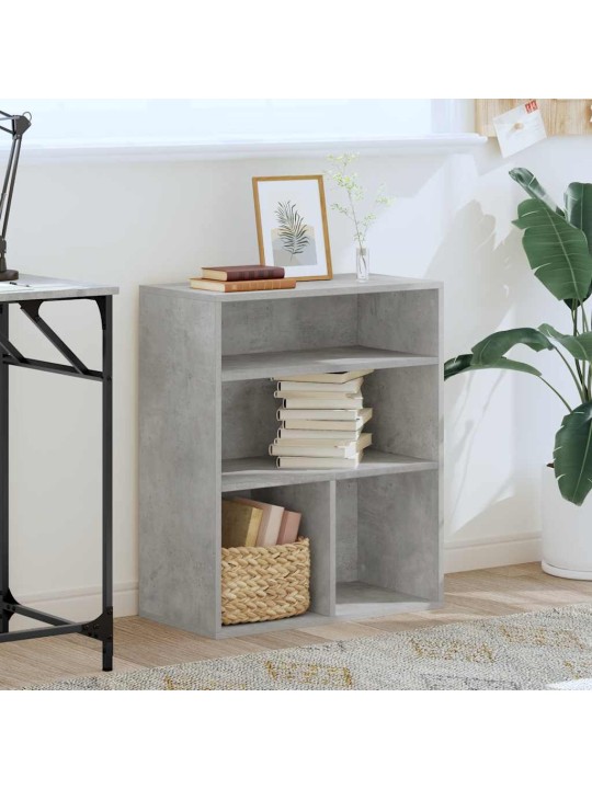 Kirjahylly betoninharmaa 60x30x71,5 cm lastulevy