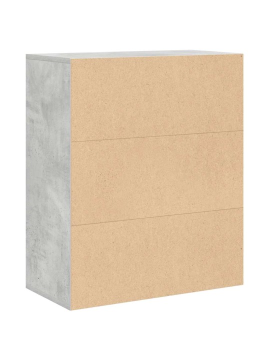 Kirjahylly betoninharmaa 60x30x71,5 cm lastulevy