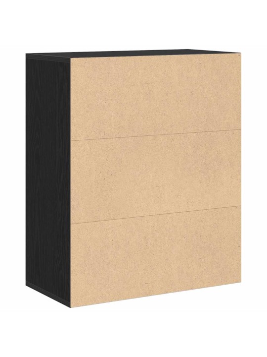 Kirjahylly musta 60x30x71,5 cm lastulevy