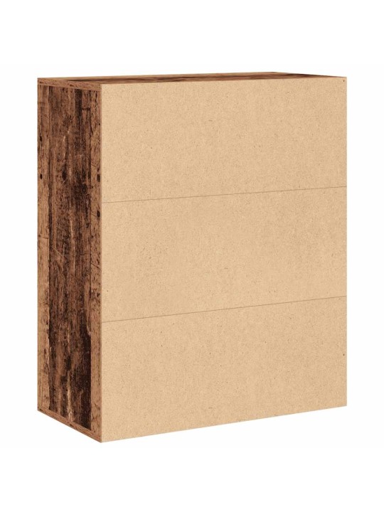 Kirjahylly vanha puu 60x30x71,5 cm lastulevy