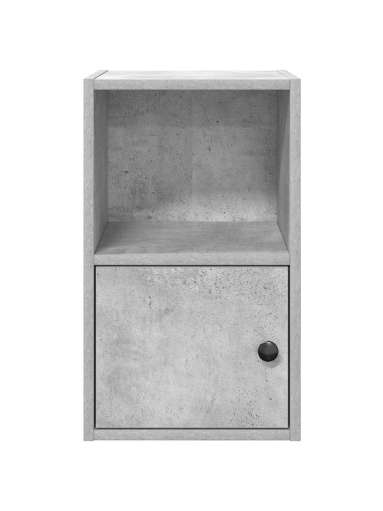 Kirjahylly betoninharmaa 31x24x52 cm tekninen puu
