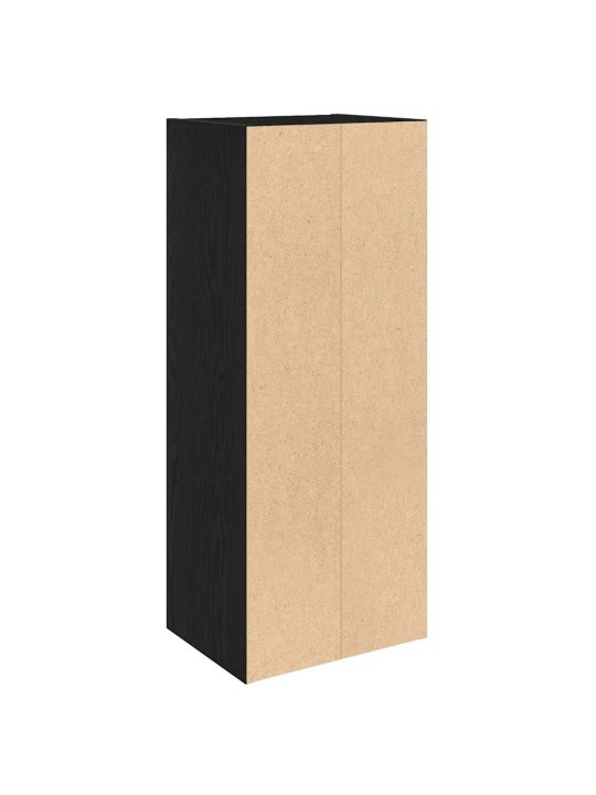 Kirjahylly musta tammi 31x24x77 cm tekninen puu