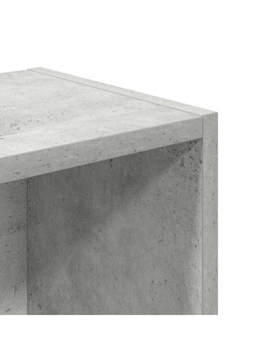Kirjahylly betoninharmaa 31x24x77 cm tekninen puu
