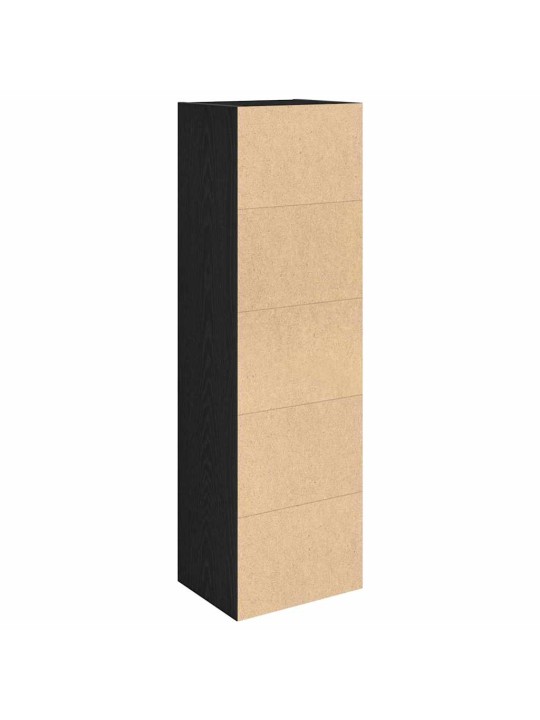 Kirjahylly musta tammi 31x24x102 cm tekninen puu