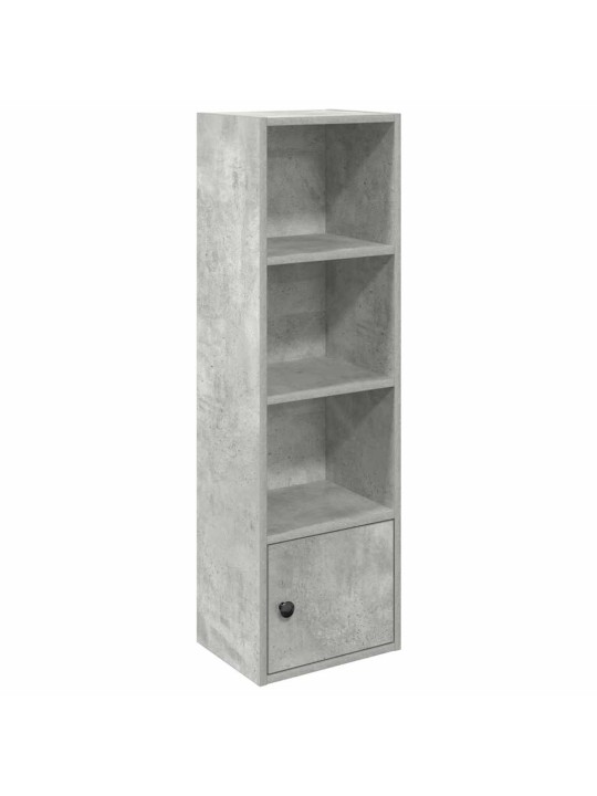 Kirjahylly betoninharmaa 31x24x102 cm tekninen puu