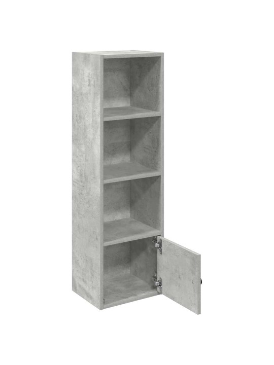 Kirjahylly betoninharmaa 31x24x102 cm tekninen puu