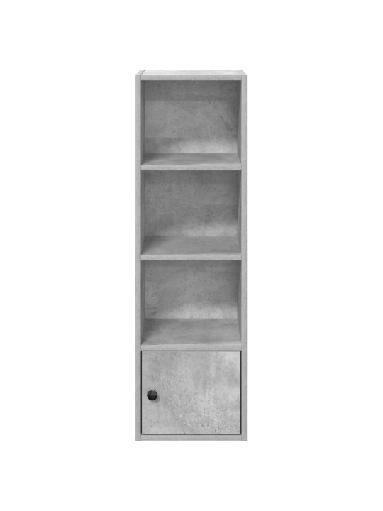 Kirjahylly betoninharmaa 31x24x102 cm tekninen puu