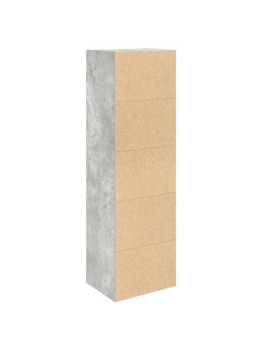 Kirjahylly betoninharmaa 31x24x102 cm tekninen puu