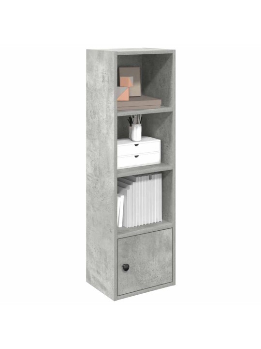 Kirjahylly betoninharmaa 31x24x102 cm tekninen puu