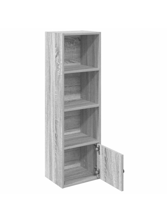 Kirjahylly harmaa sonoma 31x24x102 cm tekninen puu