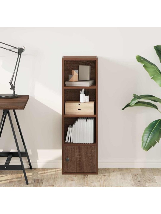 Kirjahylly ruskea tammi 31x24x102 cm tekninen puu