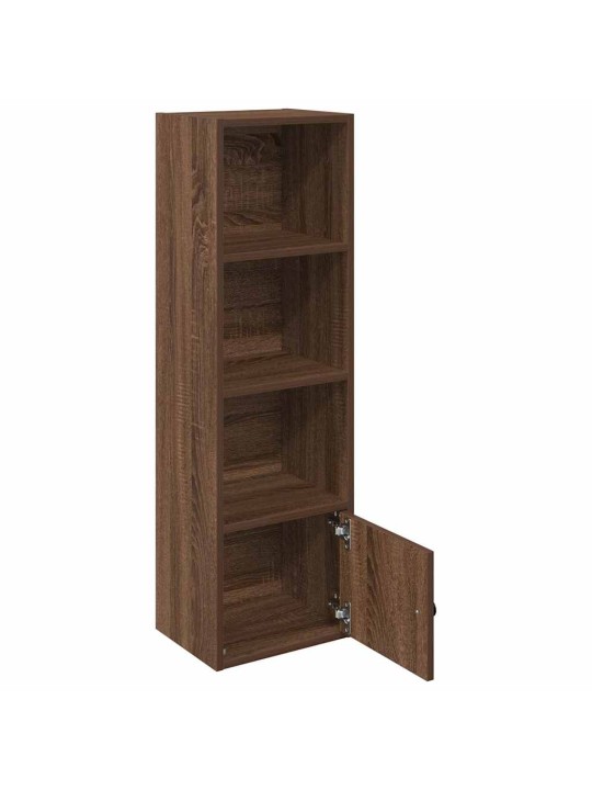 Kirjahylly ruskea tammi 31x24x102 cm tekninen puu