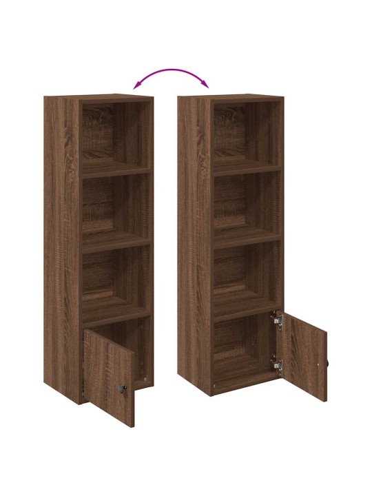 Kirjahylly ruskea tammi 31x24x102 cm tekninen puu
