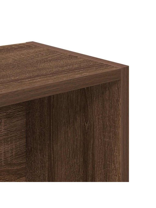 Kirjahylly ruskea tammi 31x24x102 cm tekninen puu