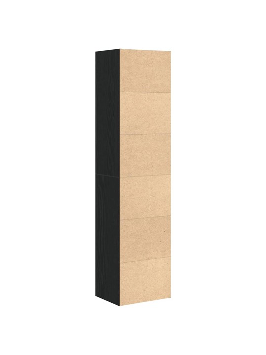 Kirjahylly musta tammi 31x24x127 cm tekninen puu