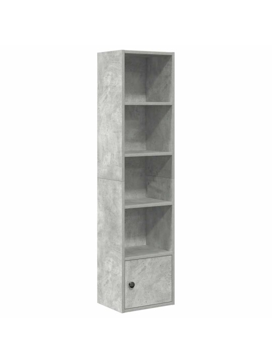 Kirjahylly betoninharmaa 31x24x127 cm tekninen puu