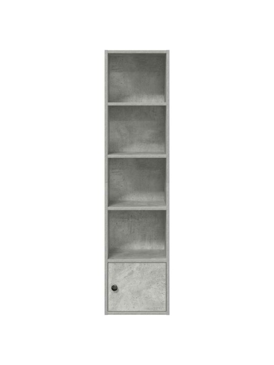 Kirjahylly betoninharmaa 31x24x127 cm tekninen puu