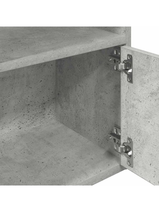 Kirjahylly betoninharmaa 31x24x127 cm tekninen puu