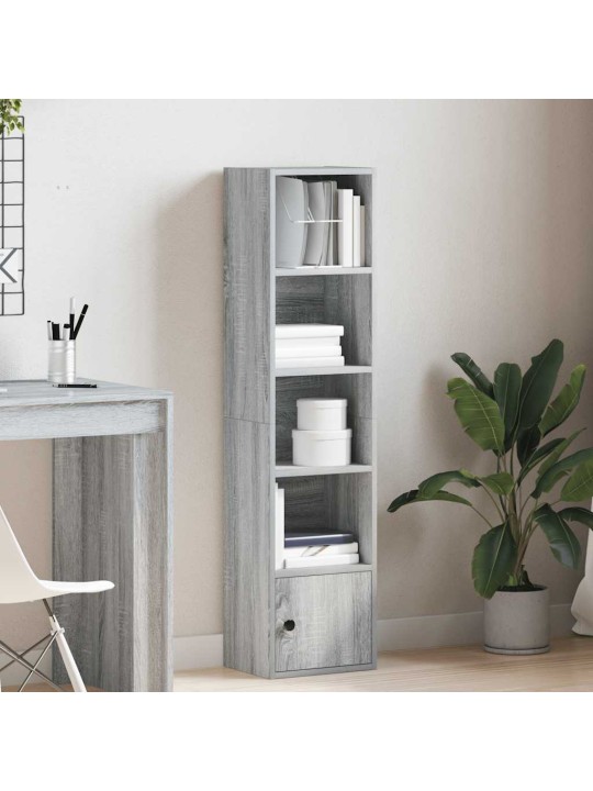 Kirjahylly harmaa sonoma 31x24x127 cm tekninen puu