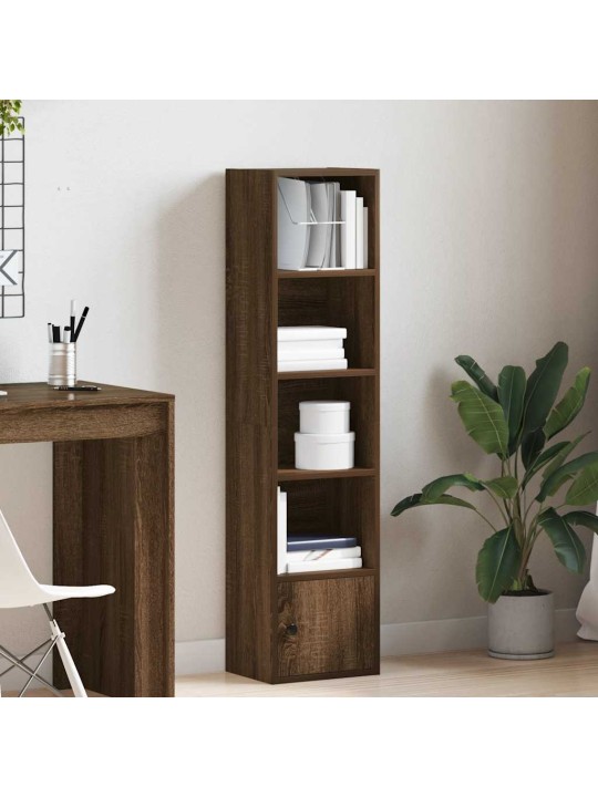 Kirjahylly ruskea tammi 31x24x127 cm tekninen puu