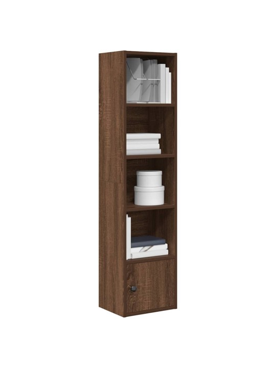 Kirjahylly ruskea tammi 31x24x127 cm tekninen puu