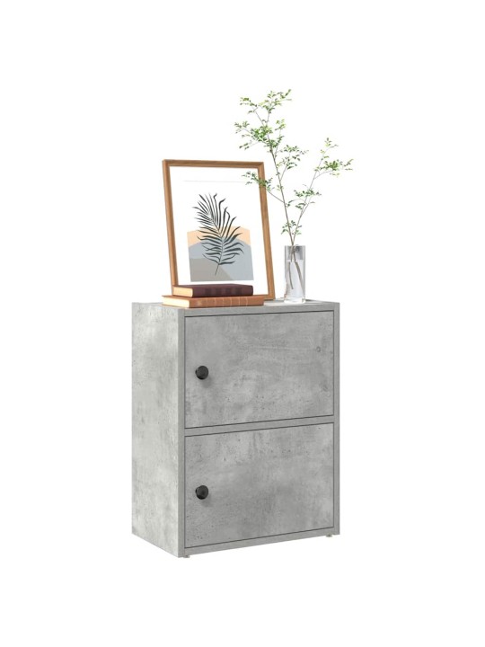 Kirjahylly betoninharmaa 40x24x52 cm tekninen puu