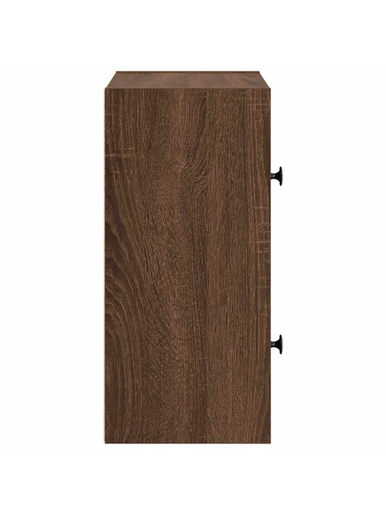 Kirjahylly ruskea tammi 40x24x52 cm tekninen puu