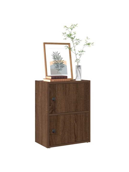 Kirjahylly ruskea tammi 40x24x52 cm tekninen puu