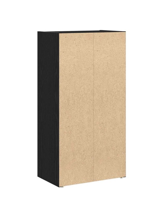 Kirjahylly musta tammi 40x24x77 cm tekninen puu