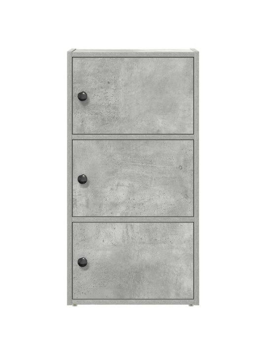 Kirjahylly betoninharmaa 40x24x77 cm tekninen puu