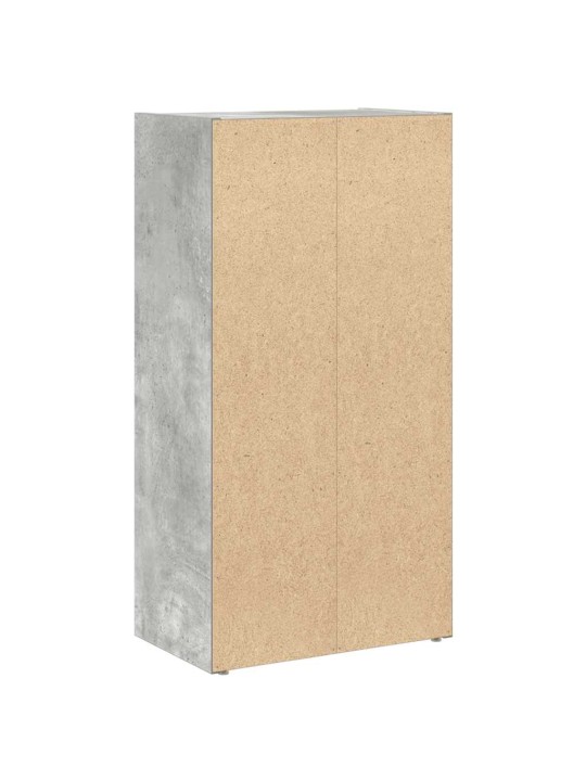Kirjahylly betoninharmaa 40x24x77 cm tekninen puu